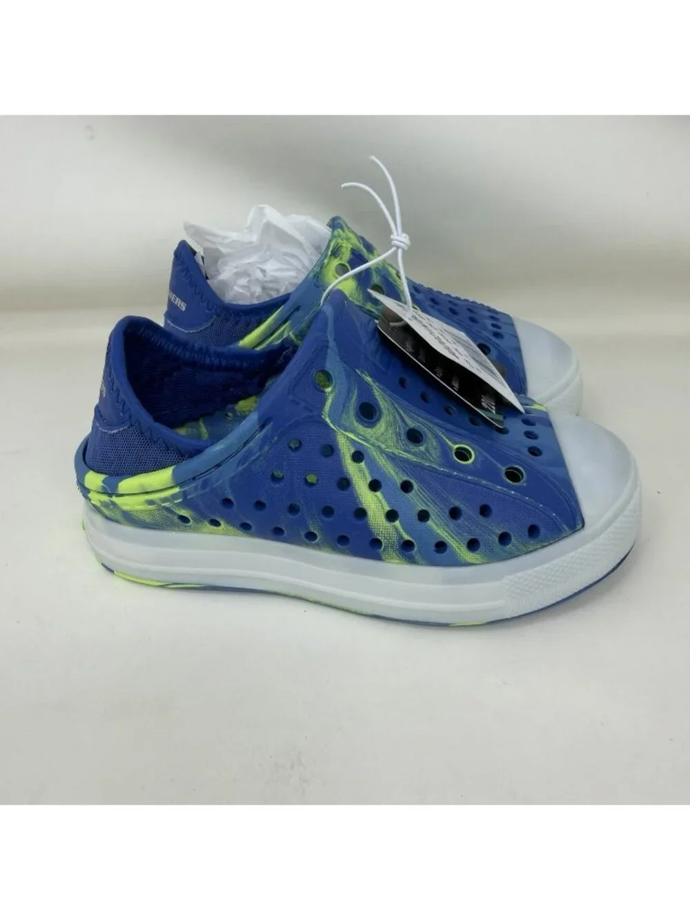 Skechers Foamies Solar Beamz Slip-On Water Shoes Blue White Toddler Size 8